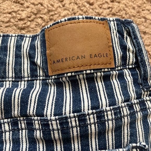 AEO Striped High Rise Shortie Shorts - Picture 6 of 7